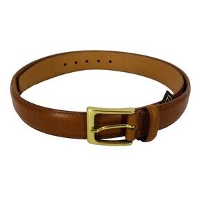 Trafalgar Men's Congac Leather Belt With Brass Hardware Size 38 TX171-234